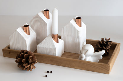 Moderns Advent wreath WHITE CHRISTMAS