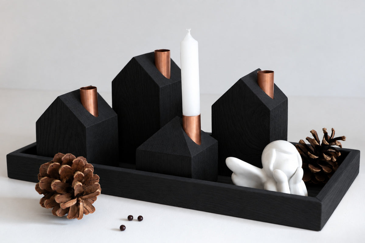 All Black - rectangle tray - black