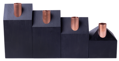 Moderner Adventskranz ALL BLACK