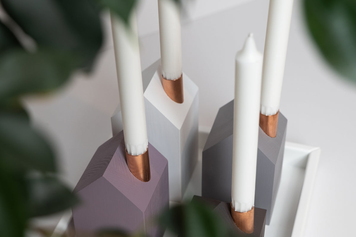 Moderner Adventskranz SCHOKOLADE UND PFLAUME
