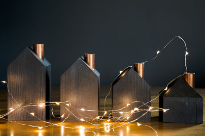 Moderner Adventskranz ALL BLACK