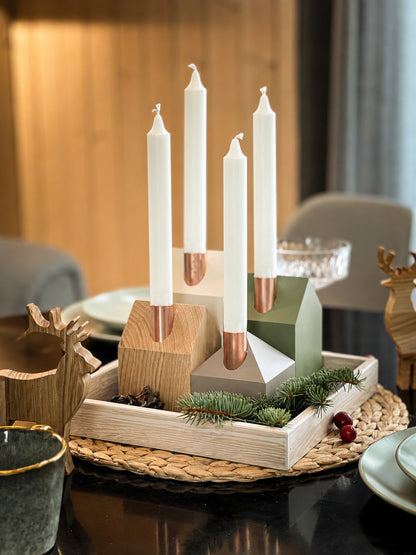 Forest - square tray - white