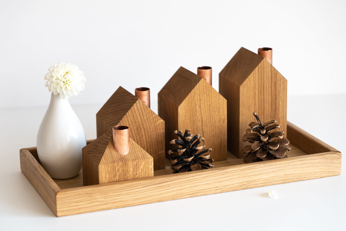 Moderner Adventskranz RUSTIKALE EICHE