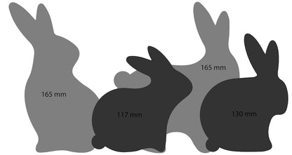 Hasenfamilie aus Holz – 4er-Set