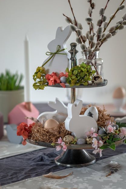 Hasenfamilie aus Holz – 4er-Set
