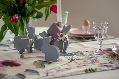 Hasenfamilie aus Holz – 4er-Set