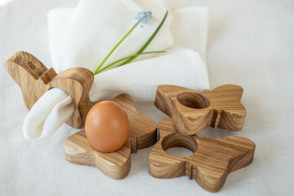 Oster-Eierbecher & Serviettenringe – 5er-Set