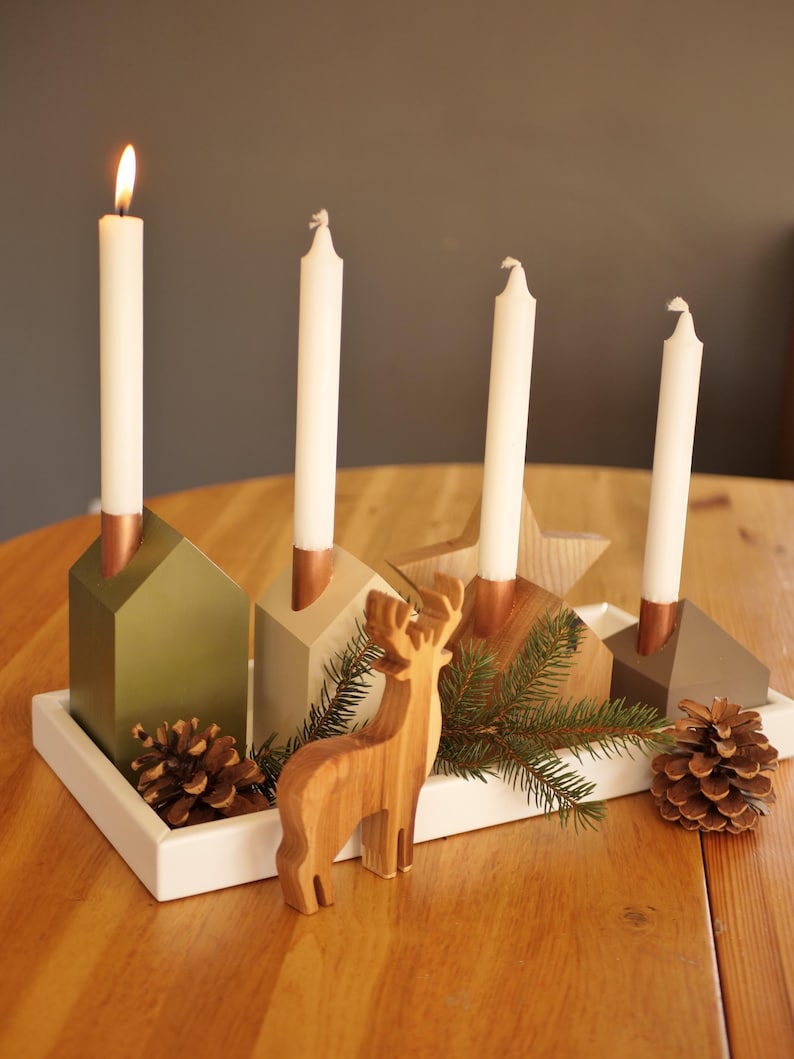 Moderns Advent wreath FOREST
